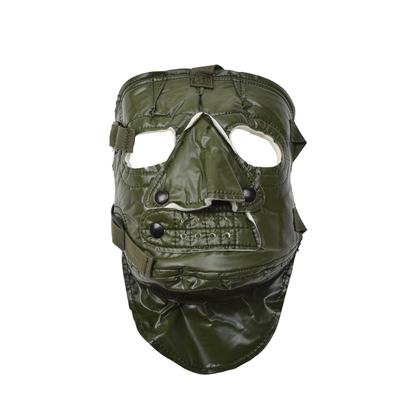 Ny amerikansk armé kallt väder ansiktsmask. Läskig skrämmande militärmask. Grön amerikansk mask