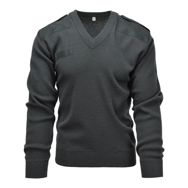 Äkta holländska armétröja Pullover Commando Jumper V-ringning Pullover Dark Green
