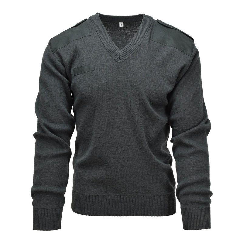 Äkta holländska armétröja Pullover Commando Jumper V-ringning Pullover Dark Green