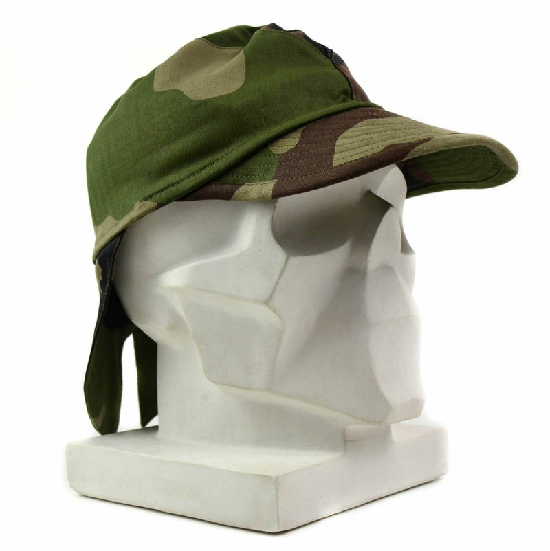 Äkta franska Frankrike Armé Combat Cap Swallowtail Hat Cce Camo med nackflik