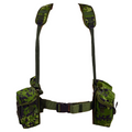 Original dansk militär M/96 CQC Webbing Set 6 delar justerbar M84 Camo