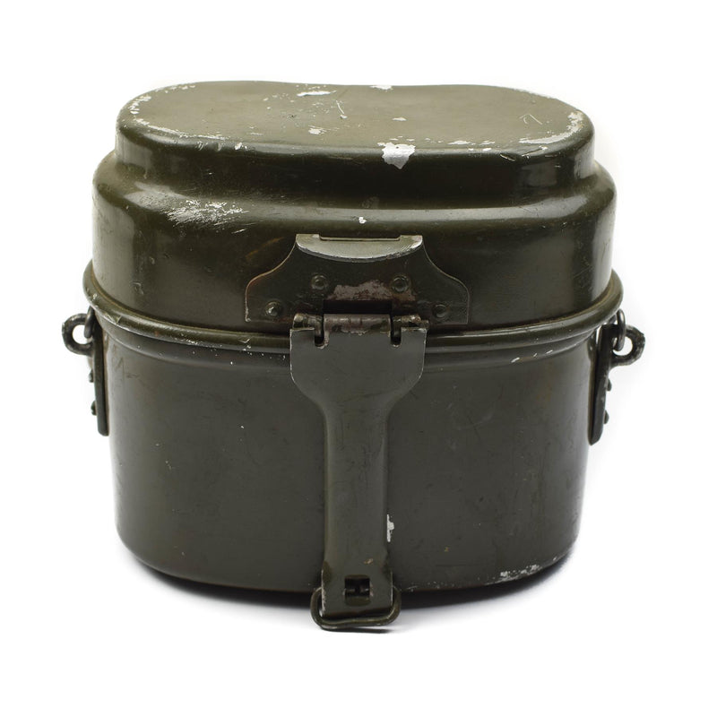 Äkta ungerska arméns mess kit. Aluminium Military Bowler Pot 2st Set