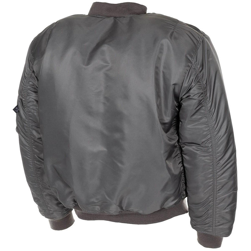 U.S. Army Style Jacket MA1 Air Forces Troops Bomber Urban Grey Windproof Puffer