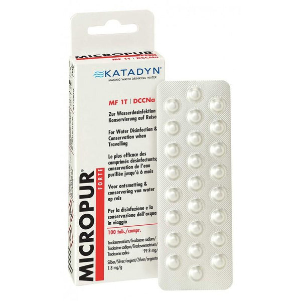 Katadyn Micropur Forte MF 1T/100 Water Purification Tabletter Pack med 4x25 NYTT