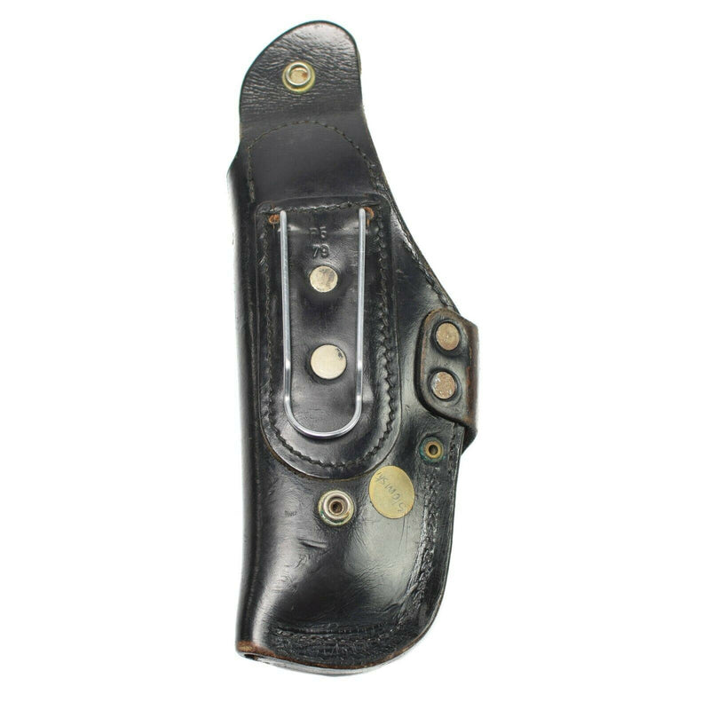 Original German Police Pistol Holster Black Leather Holder