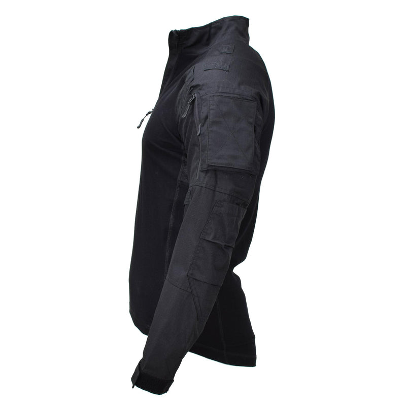 Mil-Tec Brand Military Style Black Tactical Field Troops Combat Shirt Type 2