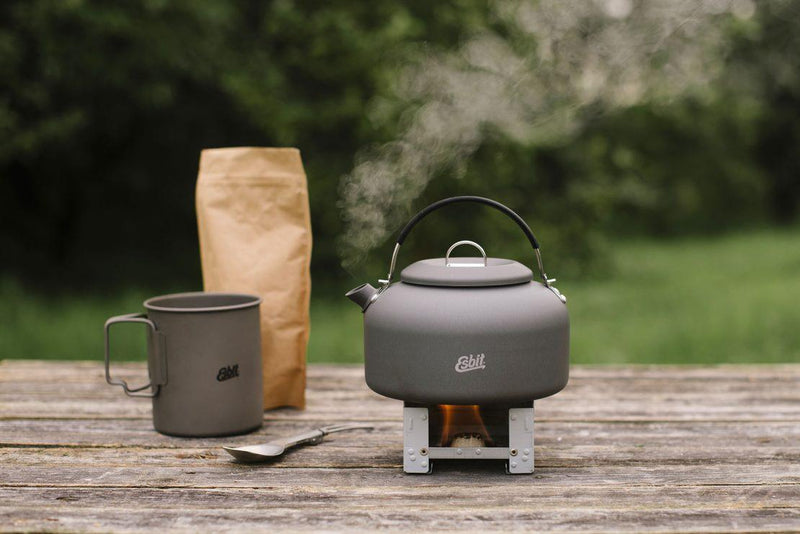 Esbit varumärke vatten vattenkokare hårt anodiserad aluminium utomhus camping vattenuppvärmning