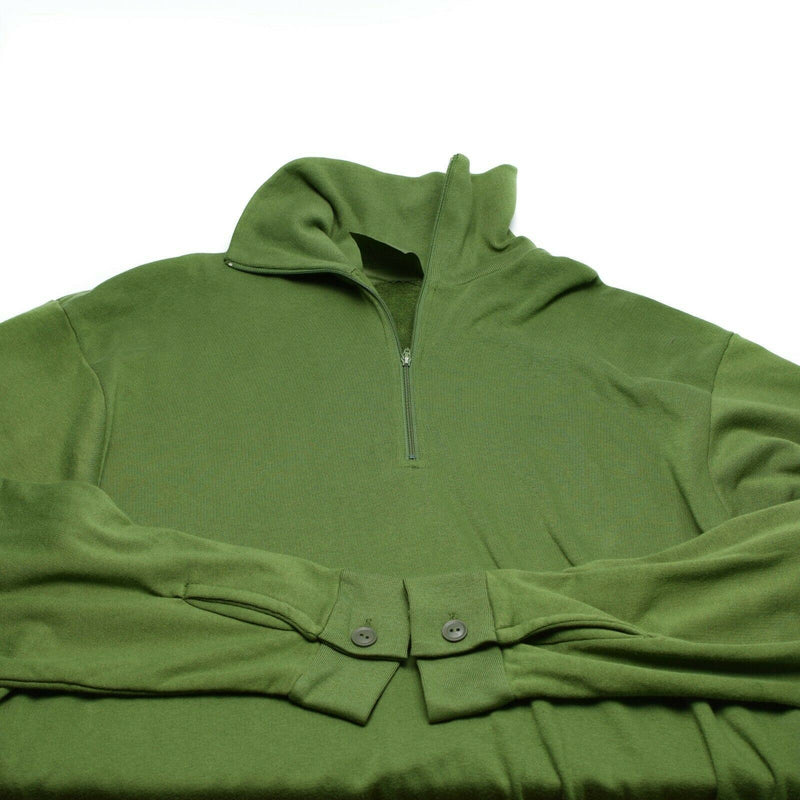 Original British Army Tricot Shirt dragkedja undertröja dragkedja termisk grön od