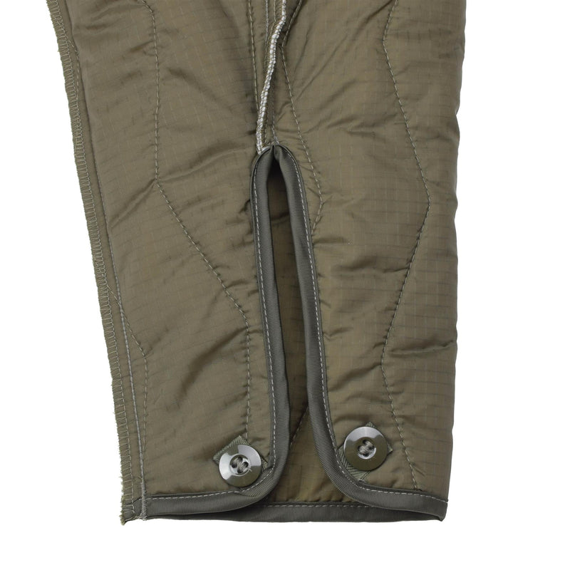 Original tysk militär täckning quiltad foder vinter jumpsuit foder oliv ny