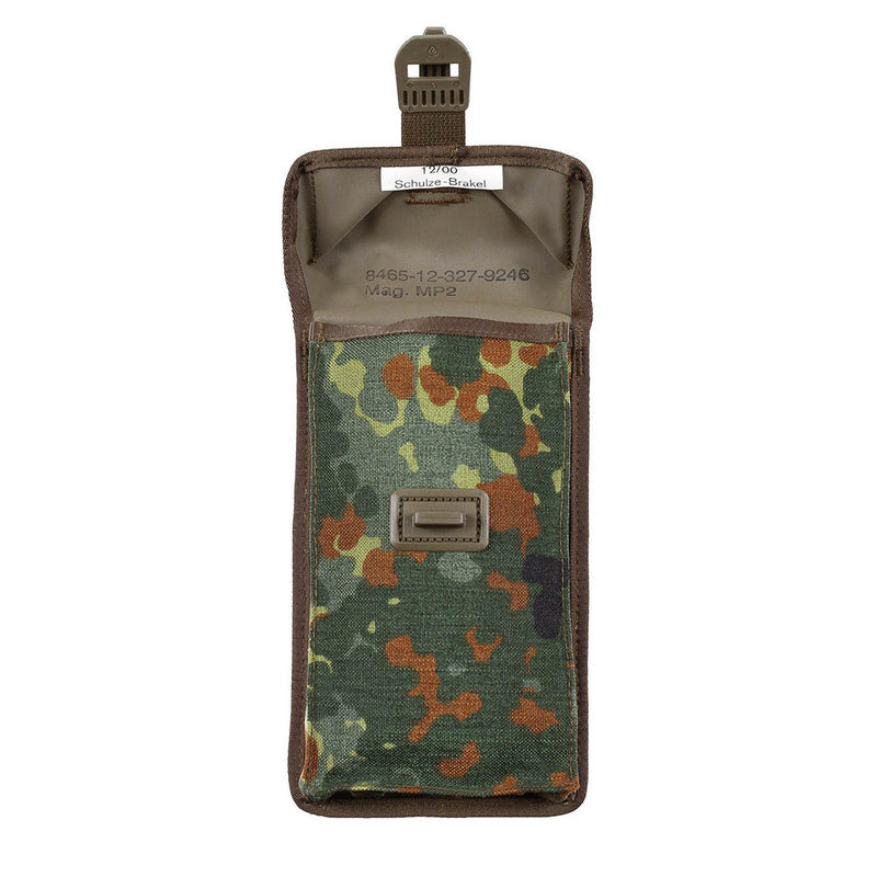 Original tysk militär BW Magazine Pouch Mp2 Small Flecktarn Camo Cordura Ny