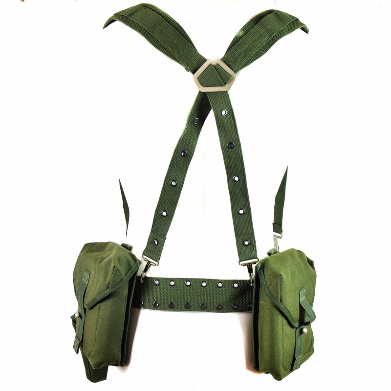 Original Swedish Army Webbing Rig System 304 Tactical Belt H-Stems hängslen