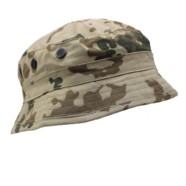 Tacgear Brand German Army Style Bucket Boonie Hat Desert Flecktran Camo Ripstop