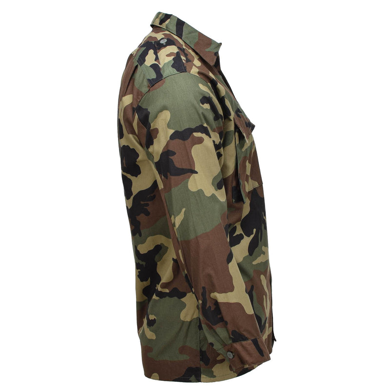 Original kroatiska militära utgåva skjorta bomull bdu skog camo armé överskott ny