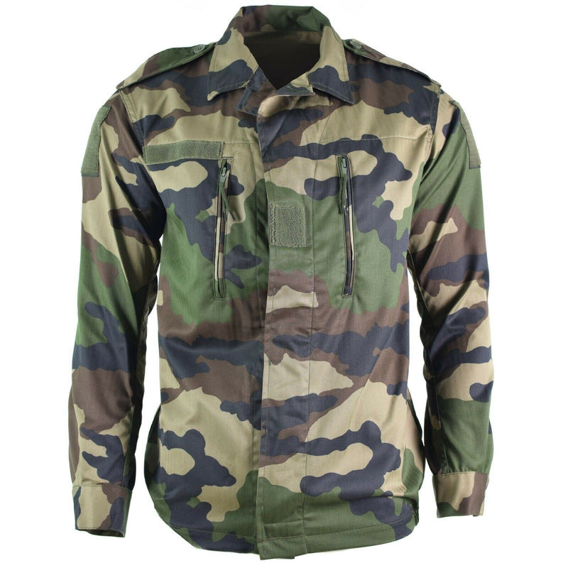 Äkta den franska armén f2 stridsjacka trötthet ce camo militär fråga överskott nytt