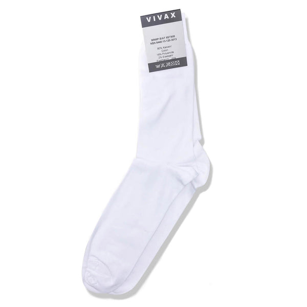 Belgiens militära kvalitet Vivax Sports Socks Vanlig vit vandringskampingskor