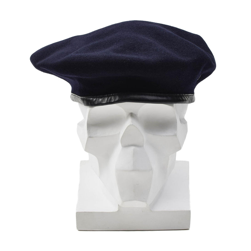 Original French Army Dark Blue Wool Beret Command Lightweight Cap Vintage New