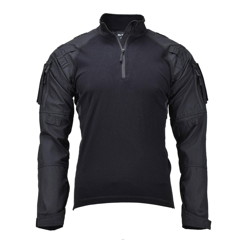 Mil-Tec Brand Military Style Black Tactical Field Troops Combat Shirt Type 2