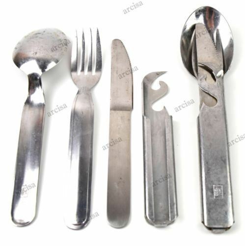 Original ungerska arméns bestick sätter 4 stycken Ungern Military Cutery Spoon Fork