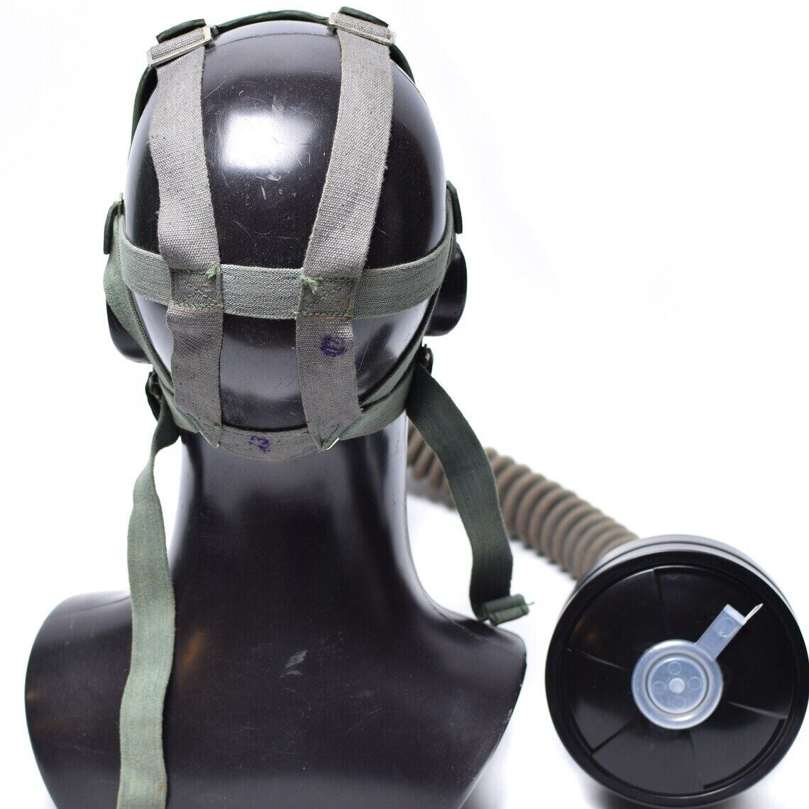 Original sovjetisk GP-4 gasmask 1960-tals vintage militäröverskottssats grå gummi