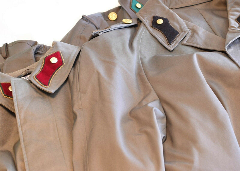 Äkta österrikiska armérock trenchcoat militär fråga lång grå jacka