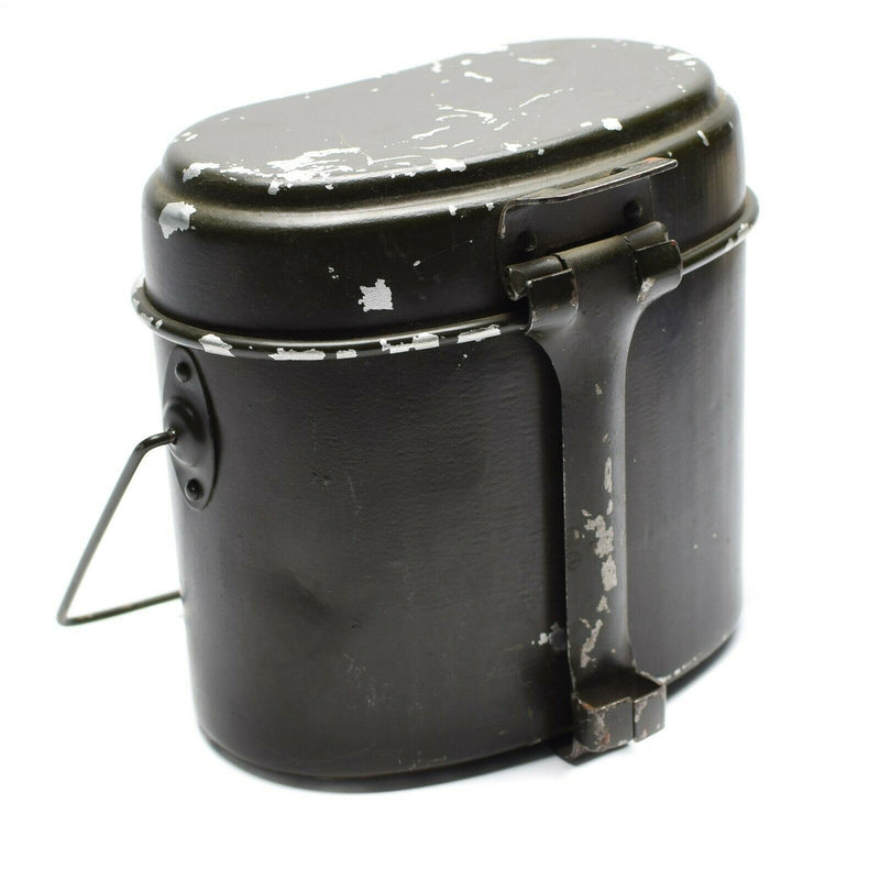 Äkta rumänska arméns mess -kit. Aluminium militär bowler kruka