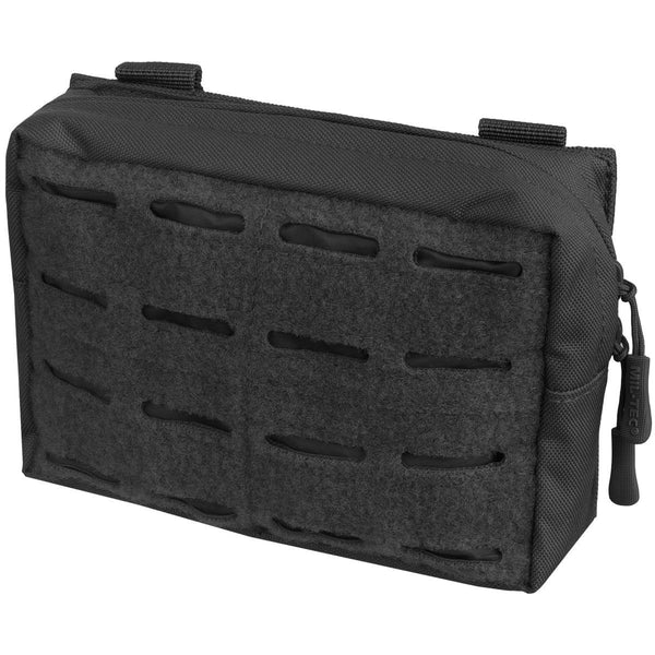 Mil-Tec Tactical Utility Laser Cut Belt Pouch Molle Type Black Webbing Bag liten