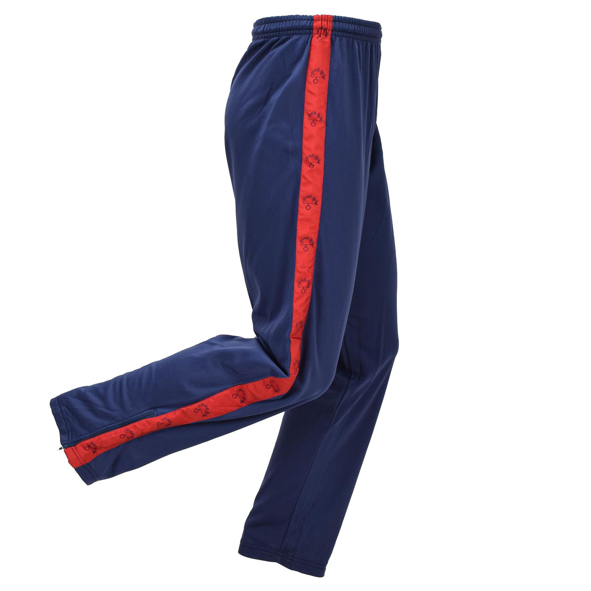 Original italienska militär träningsbyxor Athletic Red Stripe Marinblå