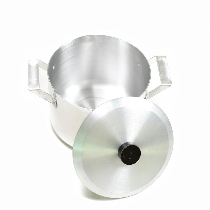 Äkta tjeckisk armépanna med lock 2 l aluminiumkokning 0,5 gal militär köksredskap