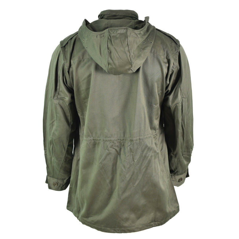Original French Army Olive OD Jacket Trötthet Combat Military Hooded Parka Sateen