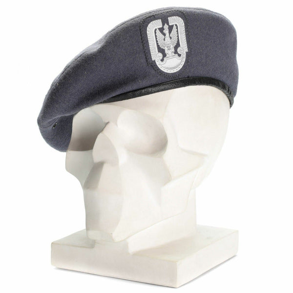 Äkta polska militära armé Patrooper's Beret Grey Polish Air Forces New