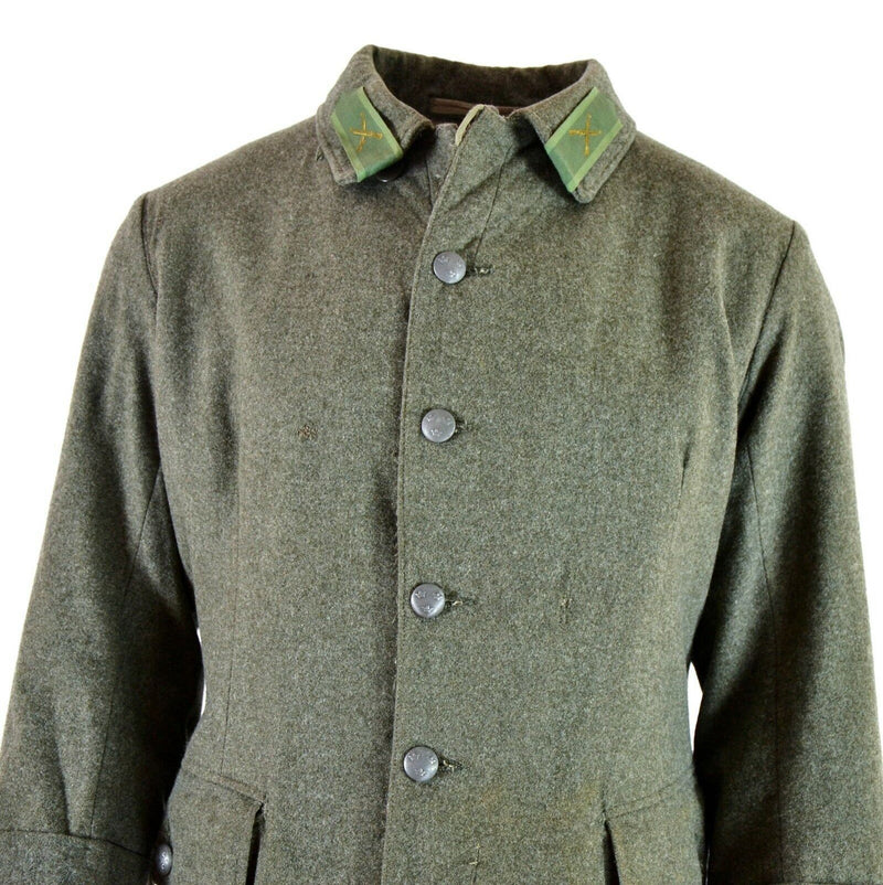 Äkta WWII Vintage Swedish Army Wool Uniform Jacket M39 1940's Military Grey