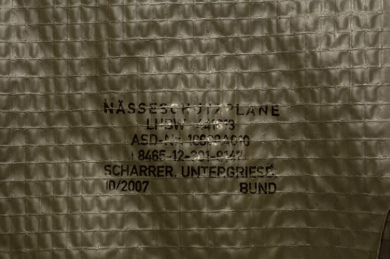 Tysk armébanor underlag Tarpaulin OD Militär vattentät tarp -dyna Ny