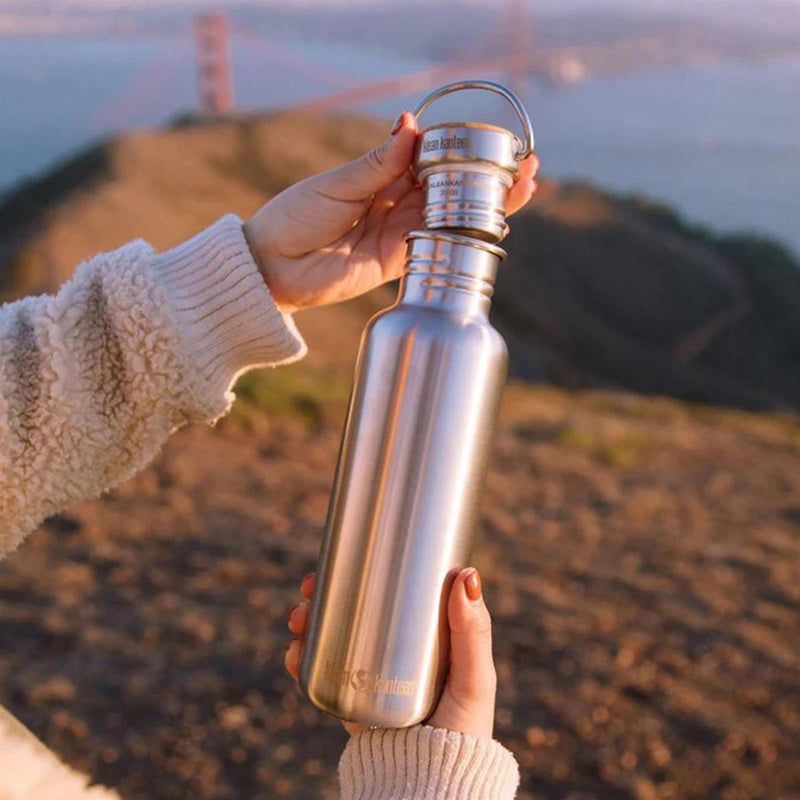 Klean Kanteen Optimus rostfritt stål vattenflaska 800 ml vandring hydrationskolv