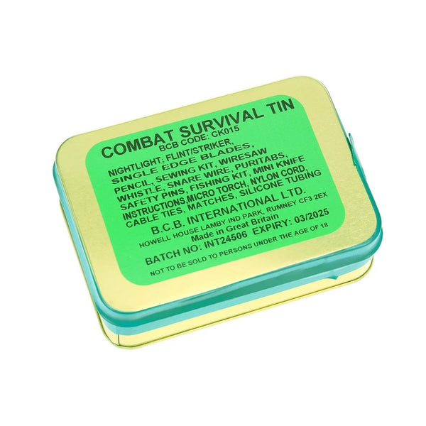 BCB Combat Survival Tin Essentials Rescue Survival Outdoor Basic Emergency Kit