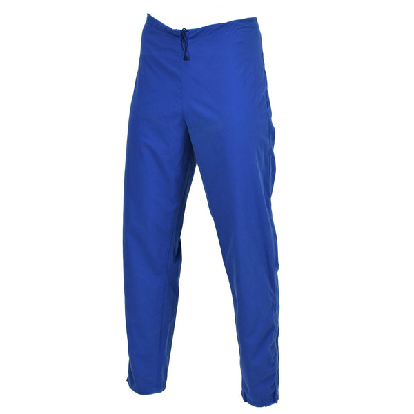 Original Swedish Military Sweatpants Byxor Justerbart midjearbete bär blått