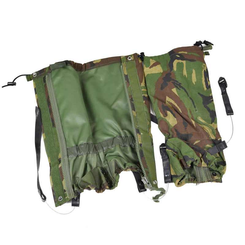 British Army Gaiters med hållbart stålrep dpm skogsmark nytt