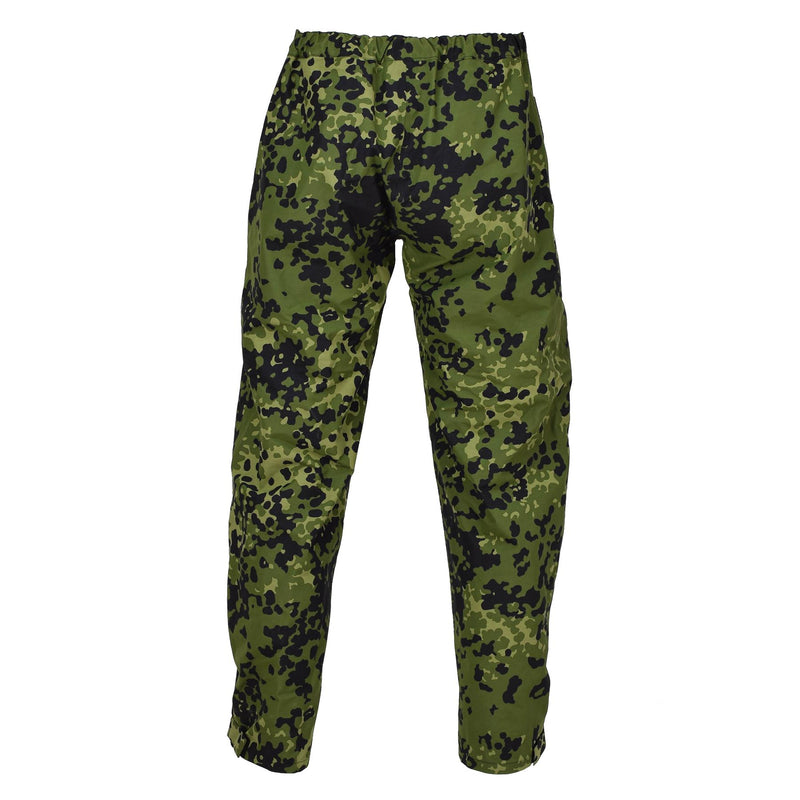 Original dansk militär camo m84 regnbyxor vattentäta elastiska byxor nya