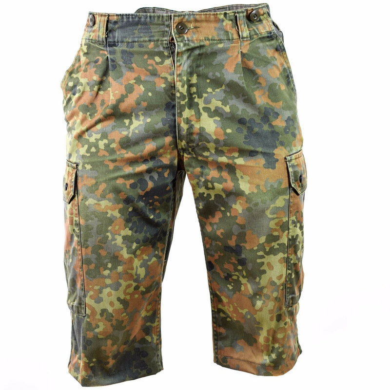 Original German Army Shorts Combat Field Flecktarn Camouflage Bermuda