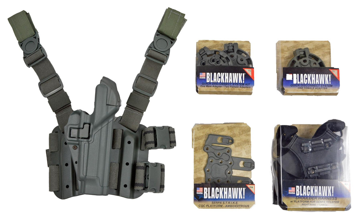 Original U.S. Military Pistol Hölster Set Blackhawk SERPA LV3 Beretta Foliage