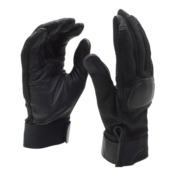 Original Dutch Army Tactical Combat Gloves Leather Palms Knuckle Protection New