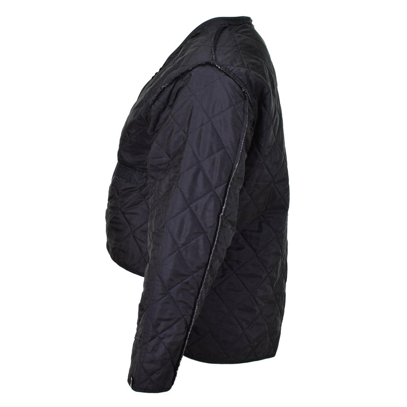 Original Dutch Military Black Liner Winter Warm Thermal Lightweight Quilt Jacket
