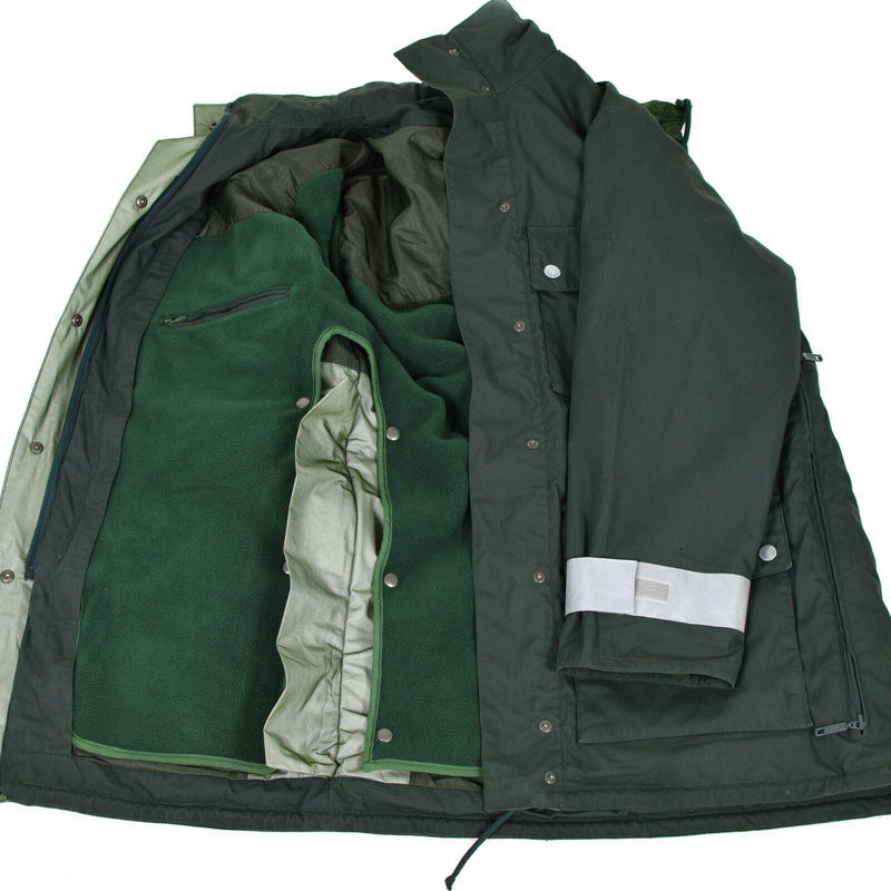 Äkta tysk polisjacka Goretex Green Waterproof BGS Parka Border Guard