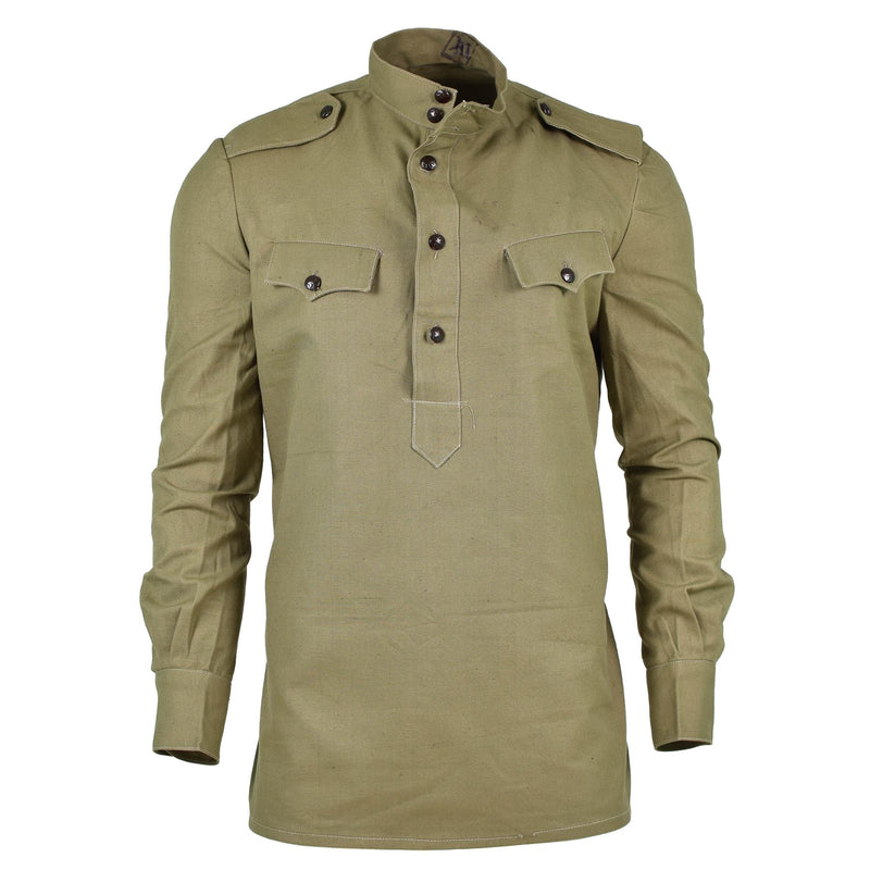 Original Bulgarian Army Olive Khaki Shirt Jacket Combat Military Long Sleeve
