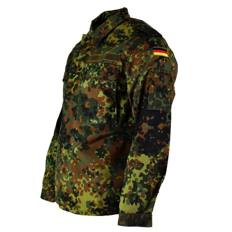 Original tysk arméskjorta dragkedja med dragkant Camo Tactical Combat BW Army Issue