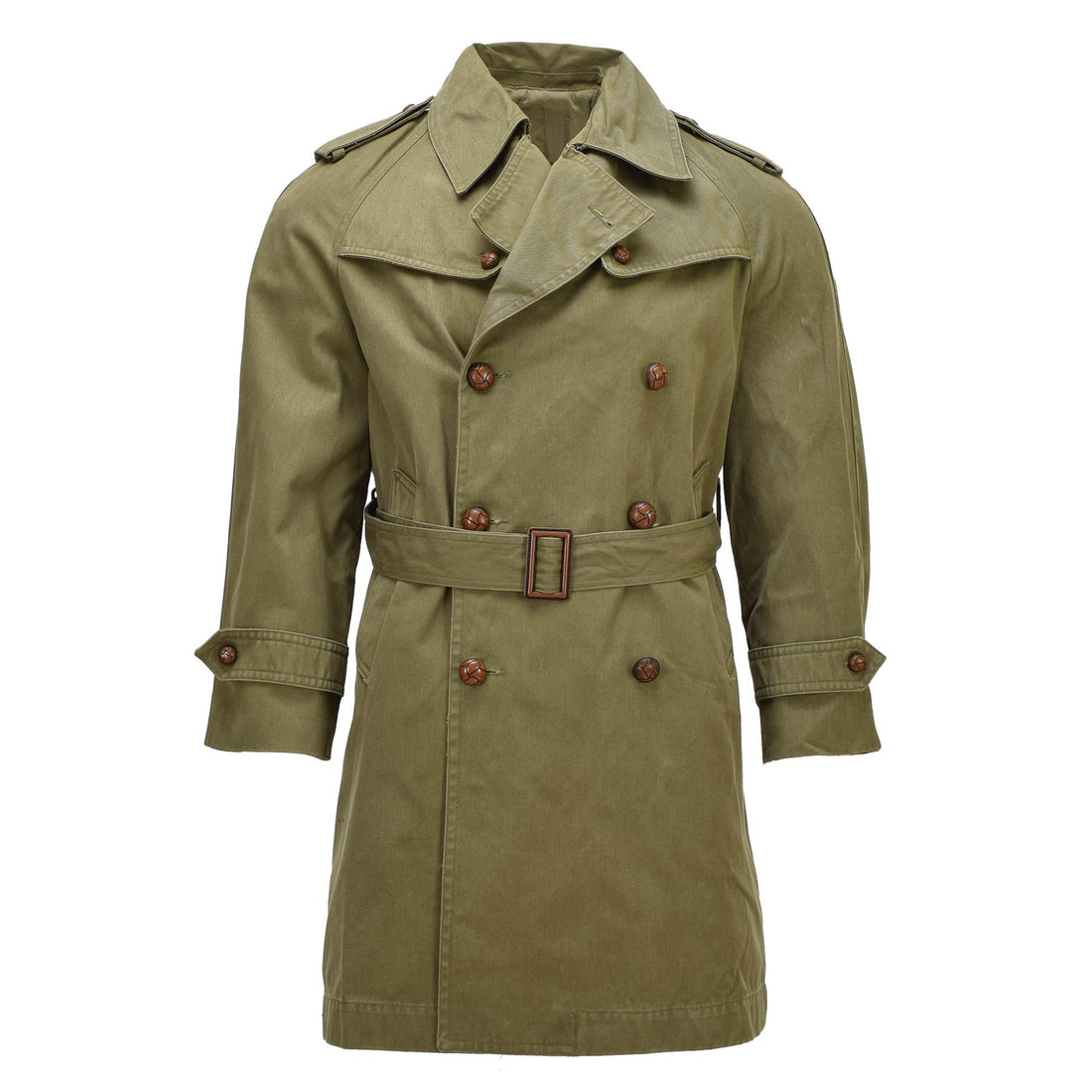 Original spansk militär trenchcoat Gabardine Formal Field Beige