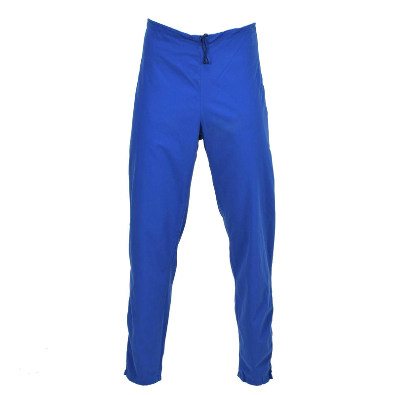 Original Swedish Military Sweatpants Byxor Justerbart midjearbete bär blått
