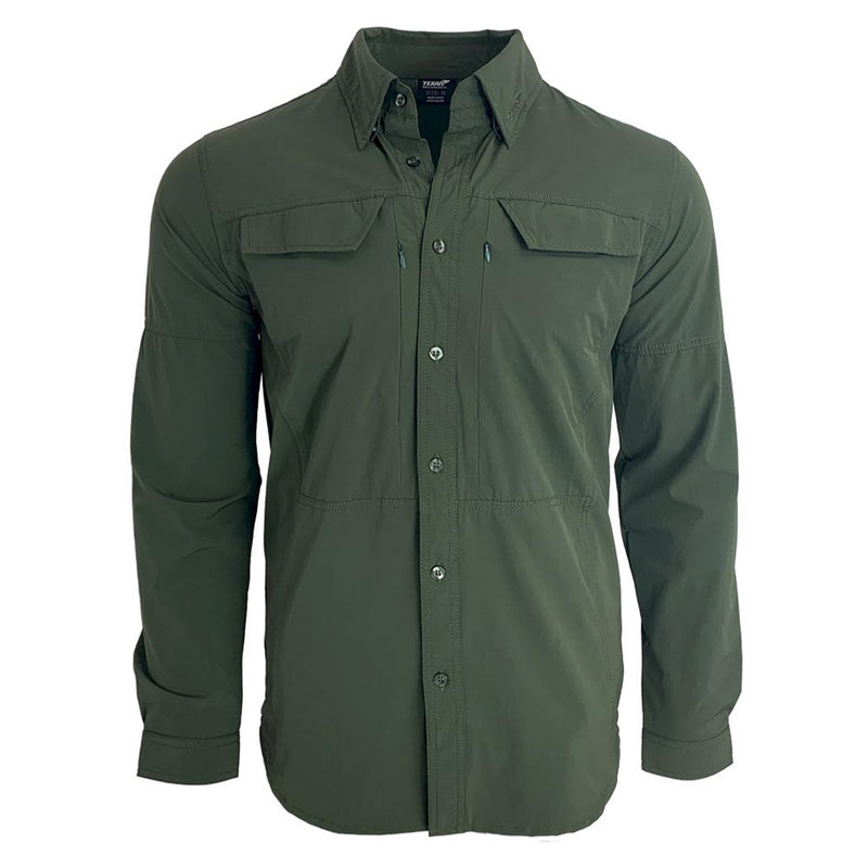 Texar Long-Sleeve Military Shirt Slim Fit Dålig plagg Klassiska armétröjor