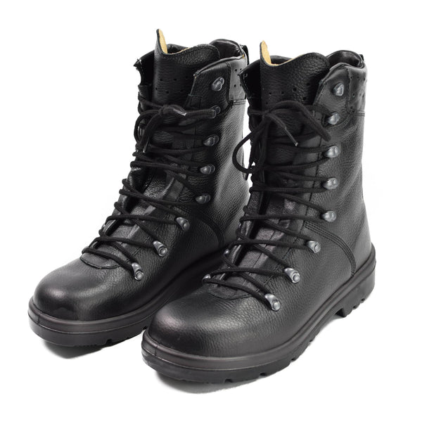 Original Tyskland arméstövlar svart läderfält bdu -strid bw militär fråga ny