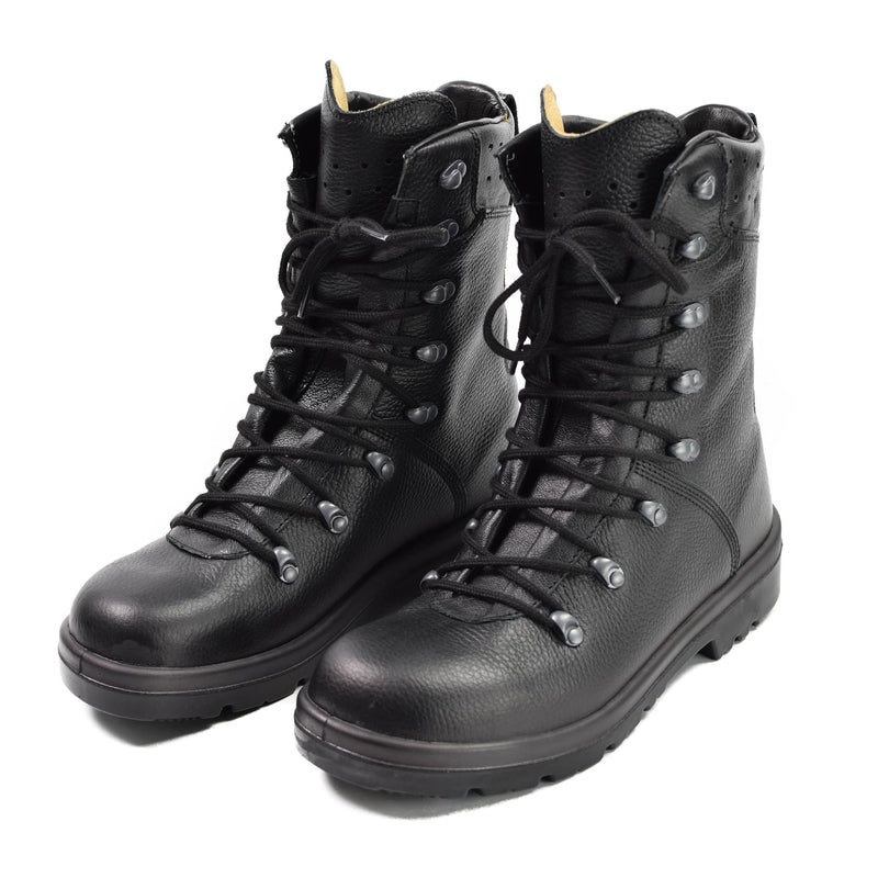 Original Tyskland arméstövlar svart läderfält bdu -strid bw militär fråga ny