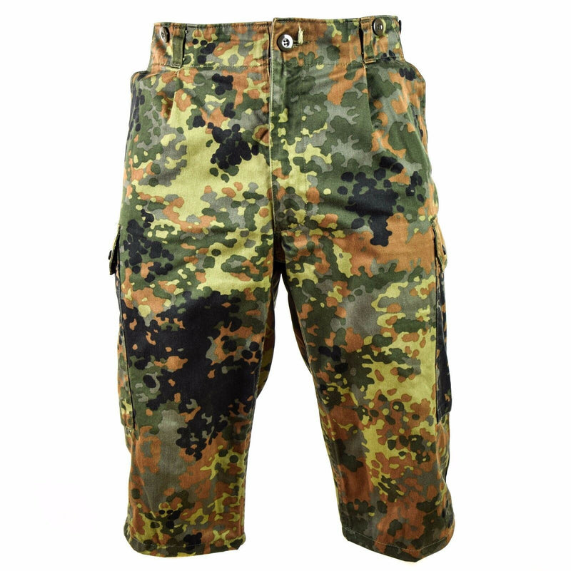Original German Army Shorts Combat Field Flecktarn Camouflage Bermuda